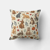 かわいい森の動物の装飾用クッション クッション (裏面)
