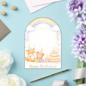 かわいい森の動物の誕生日アクリルインビテーション アクリル招待状 (インサイチュ (ウェディング))