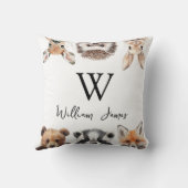 かわいい森の動物の赤ちゃんの寝室 クッション (裏面)