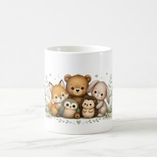 かわいい森の動物家族 コーヒーマグカップ