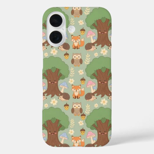 かわいい森の動物柄フォンケース Case-Mate iPhoneケース (裏面)