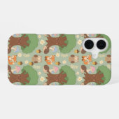 かわいい森の動物柄フォンケース iPhone 16ケース (裏面横)
