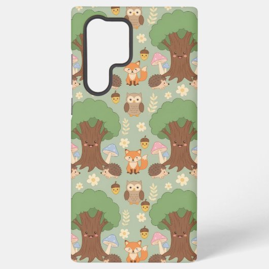 かわいい森の動物柄フォンケース SAMSUNG GALAXYケース (裏面)