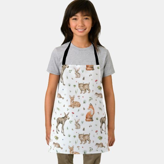 かわいい森の動物柄 エプロン (インサイチュ)