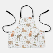かわいい森の動物柄 エプロン (正面)