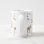 かわいい森の動物柄 ジャンボコーヒーマグカップ (裏面)