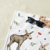 かわいい森の動物柄 ビーチタオル (インサイチュ)