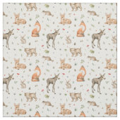 かわいい森の動物柄 ファブリック (見本)