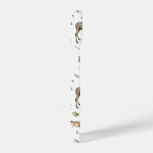 かわいい森の動物柄 iPhoneケース (右側面)