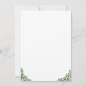 かわいい森の動物　ウッドランド ベイビー シャワー 招待状 (裏面)