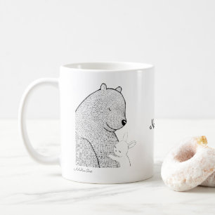 かわいい森の動物、クマとバニーがかわいい姿 コーヒーマグカップ