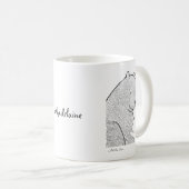 かわいい森の動物、クマとバニーがかわいい姿 コーヒーマグカップ (正面右)