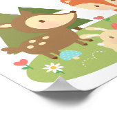 かわいい森の動物 子供部屋 インテリア ポスター (角)