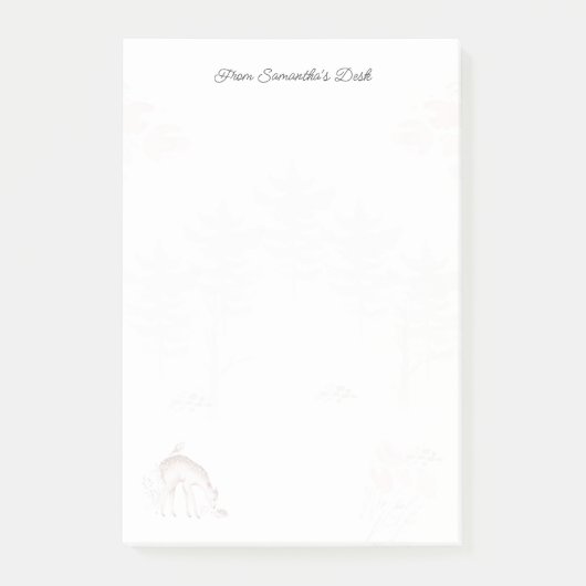 かわいい森の動物 現代オフィスマネージャー ポストイット (正面)