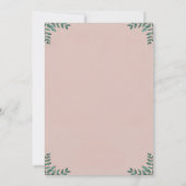 かわいい森の友だち赤ちゃんシャワー 招待状 (裏面)