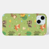 かわいい森の森の動物のパターン Case-Mate iPhoneケース (裏面 (横))