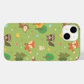 かわいい森の森の動物のパターン Case-Mate iPhoneケース (裏面 (横))