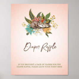 かわいい森の森オベビー鹿の動物ゲーム ポスター