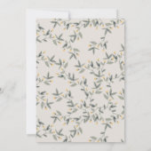 かわいい森の水彩ライオンの葉のベイビーシャワー サンキューカード (裏面)