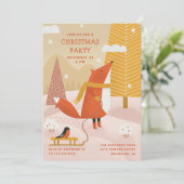 かわいい森の狐 | 森のクリスマスパーティー 招待状 (スタンド正面)