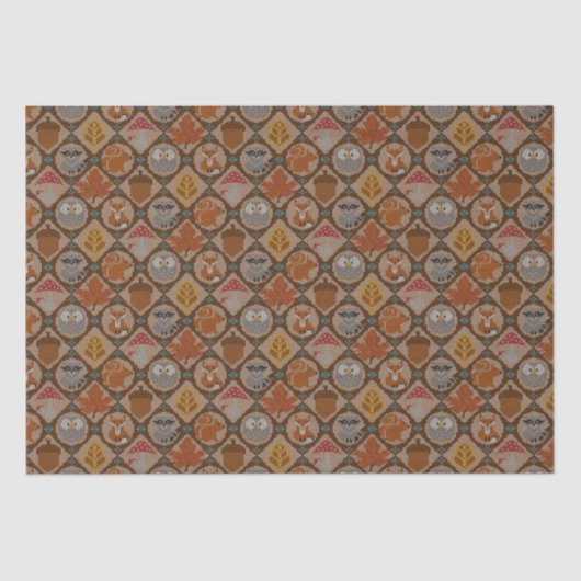 かわいい森の秋 薄葉紙 (正面)