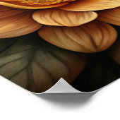 かわいい森の赤いキツネ ポスター (角)