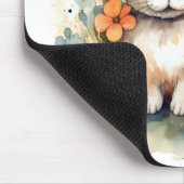 かわいい森の赤ちゃんうさぎのぬりえ 幼児向けアート マウスパッド (コーナー)