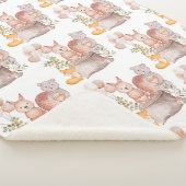 かわいい森の赤ん坊の動物の友達 シェルパブランケット (3/4)