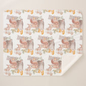 かわいい森の赤ん坊の動物の友達 シェルパブランケット (正面(横))