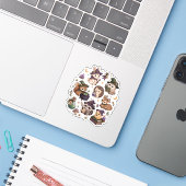 かわいい森の魔法の動物ステッカーセット シール (ノートパソコンとiPhone)