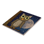 かわいい森の鳥のイラスト タイル (側面)