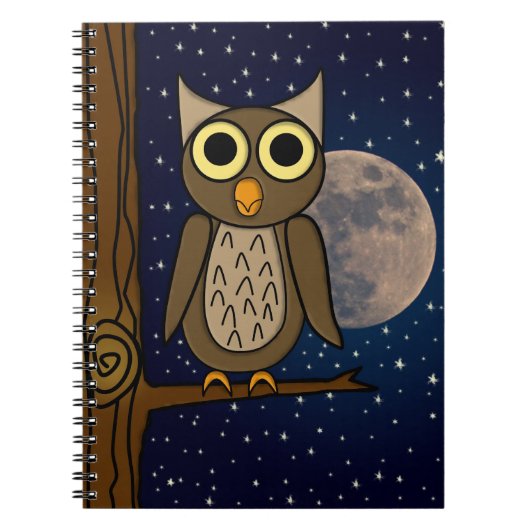 かわいい森の鳥のイラスト ノートブック (正面)