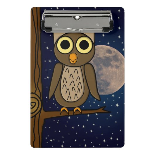 かわいい森の鳥のイラスト ミニクリップボード (正面)