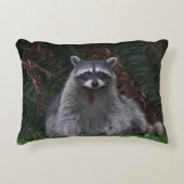 かわいい森ラクーン野生動物の写真 アクセントクッション (正面)