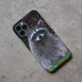 かわいい森ラクーン野生動物の写真 iPhone 16ケース