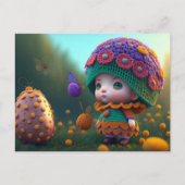 かわいい森小妖精や小人、ポストクロッシング用はがき ポストカード (正面)