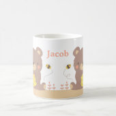 かわいい森林くまおよび蜂の子供のマグ コーヒーマグカップ (中央)