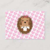 かわいい森林のハリネズミベビーシャワーディスプレイ エンクロージャーカード (裏面)