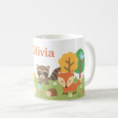 かわいい森林の動物たち コーヒーマグカップ (正面右)