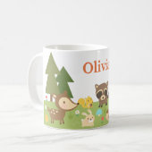 かわいい森林の動物たち コーヒーマグカップ (正面左)
