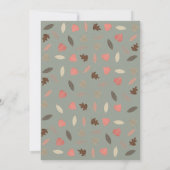 かわいい森林の動物 ウサギのカップル ベビーシャワー 招待状 (裏面)