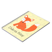 かわいい森林ベビーのキツネ ノートブック (左側)