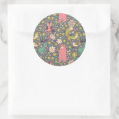 かわいい森林動物のパターン ラウンドシール (バッグ)