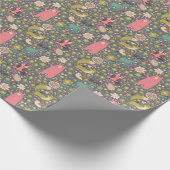 かわいい森林動物のパターン ラッピングペーパー (角)