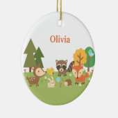 かわいい森林動物の子ども用トイレ セラミックオーナメント (右)