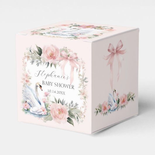 かわいい森林動物は鹿の森の赤ちゃんシャワーを負担 フェイバーボックス (正面サイド)