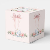 かわいい森林動物は鹿の森の赤ちゃんシャワーを負担 フェイバーボックス (裏面サイド)