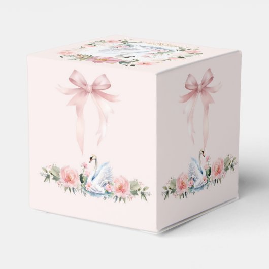 かわいい森林動物は鹿の森の赤ちゃんシャワーを負担 フェイバーボックス (裏面サイド)