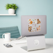 かわいい森林動物スクラップブック シール (Laptop On Desk)