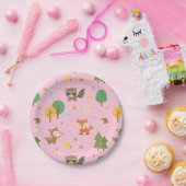 かわいい森林動物パターンベビーシャワーのパーティー ペーパープレート (パーティー)